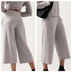 ATHLETA TALL Seasoft Wide Leg Crop Pant 882621 in Tinsel Purple LT